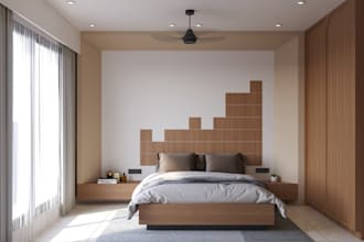 facade exterior render,glass balcony,3ds max model,bedroom interior,home office