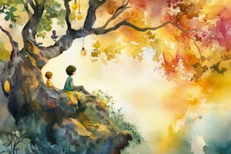 illustrate anything in watercolor style