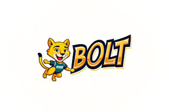 design awesome bolt cheetah mascot logo just in 12 hours