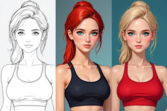 coloring your sketch with ai generate