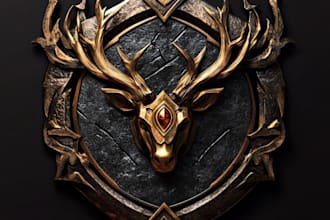 make original medieval, fantasy, rpg, mmorpg game logo title