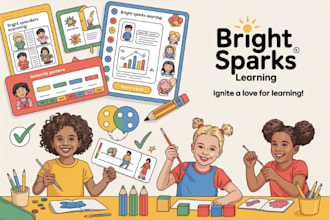 design kids coloring book, educational materials, kids worksheets, kids activity