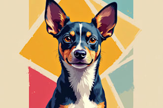 pet for your dog cat or any animal or pop art