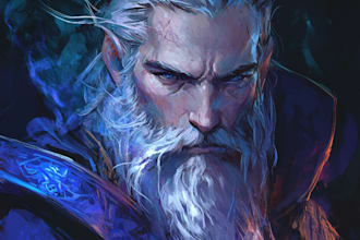 draw dnd, fantasy character and dnd character art for you