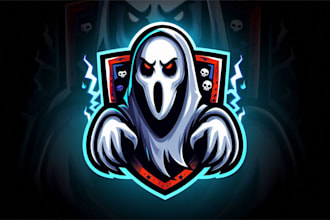 do awesome spokey ghost mascot logo design