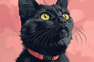 draw disney pets portrait illustration in disney style