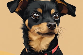 paint dog, cats, whatever pet portrait with watercolor