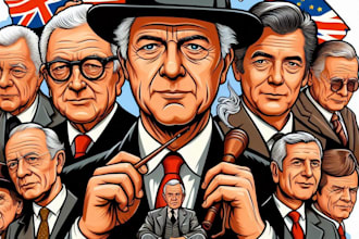 make a digital political editorial cartoon