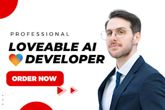 develop lovable loveable ai website landing front page saas mvps chatbot