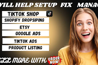 tiktok shop shopify dropshiping estsy google ads ecommerce marketing tiktok ads