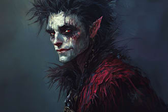 do fantasy or horror character illustration