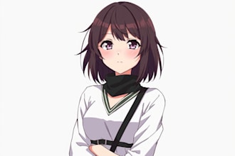 draw a anime or manga style character portrait