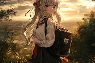 draw your roblox or oc character in anime style