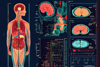 draw digital coloured anatomy and medical illustrations