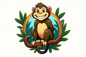 design awesome howler monkey mascot logo  just in 12 hour