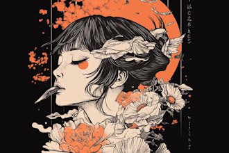 make japanese art streetwear t shirt design illustration