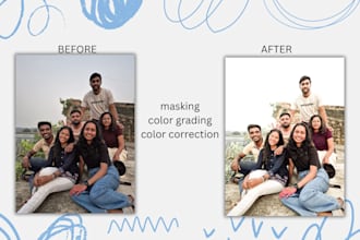 retouch and color grade images