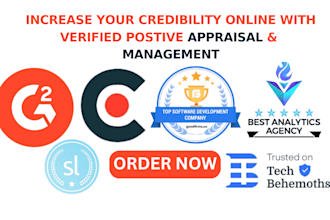 do g2 clutch designrush and goodfirms gmb management to boost online reputation