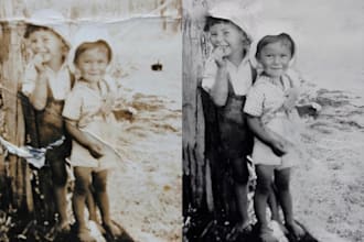 professionally restore, repair, and colorize old photos