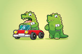do custom caricature, mascot or cartoon logo for your brand