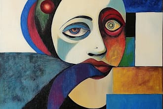 create magical abstract art, psychedelic, surrealism, cubism