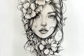 do custom tattoo design , anime , traditional or realistic sleeve tattoo artist