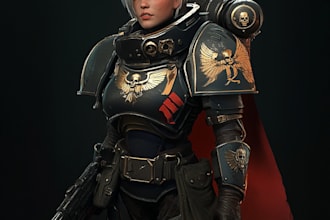 make a warhammer 40k space marine impression