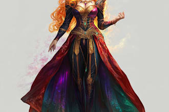 do your dnd character, fantasy, fanart character, or tcg illustration