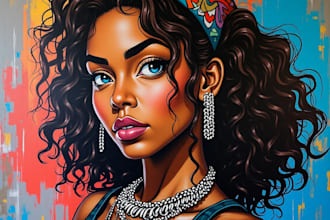 create custom street graffiti pop art or urban character portraits