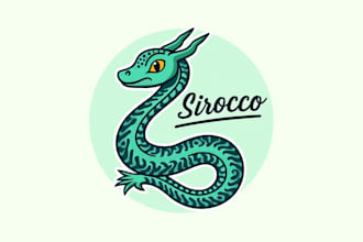 design outstanding sirocco mascot logo with unlimited revisions