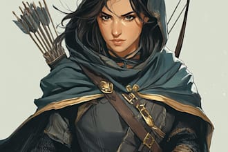 do a dnd and d and d character art illustration for you