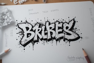 draw custom  graffiti or doodle art for your business