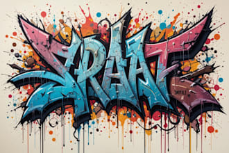 draw custom logo graffiti or doodle art for your business