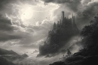 draw conceptual digital landscape illustrations