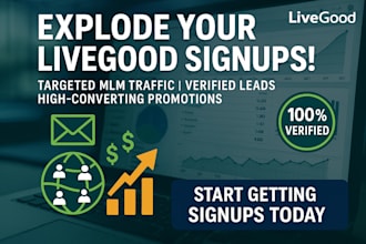 do exclusive livegood promotion MLM promotion  live good tour  for signup leads