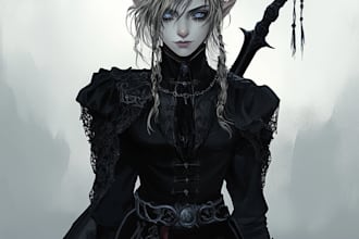make your dark fantasy character art