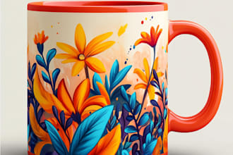 do typography custom coffee mug design