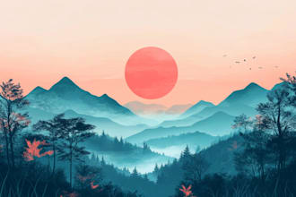 draw environment concept art, fantasy landscape illustration
