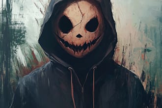 make fantasy horror character art and horror story