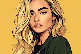 draw faceless digital cartoon portrait from your image