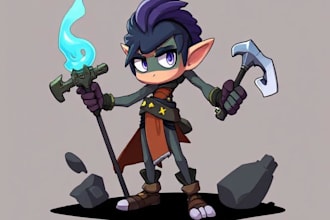 design stylized character concept art and illustration