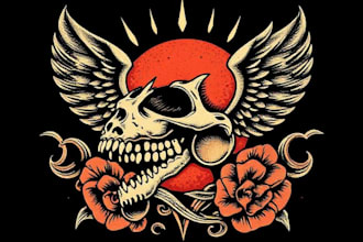 create awesome old school tattoo style desig