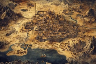 vector map illustration fantasy map design cartography