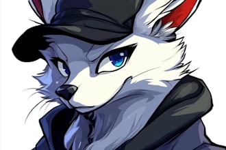 draw your furry art, fursona or anthro character