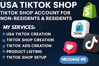 create USA tiktok shop setup USA tiktok shop for   primary representative