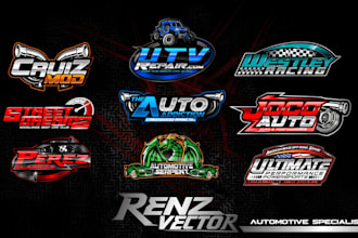 design professional car wash, car racing and automotive logo