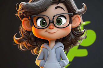 design unique cartoon character, mascot logo