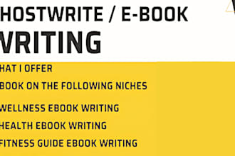 ghostwrite medical ebook, mental health, fitness course, journal, workbook