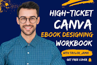 do stunning editable canva ebook design, mental health workbook and pdf design