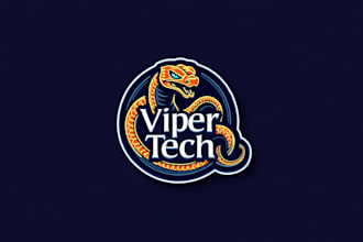 do viper snake mascot logo design